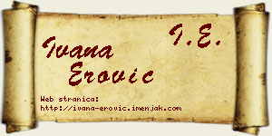Ivana Erović vizit kartica